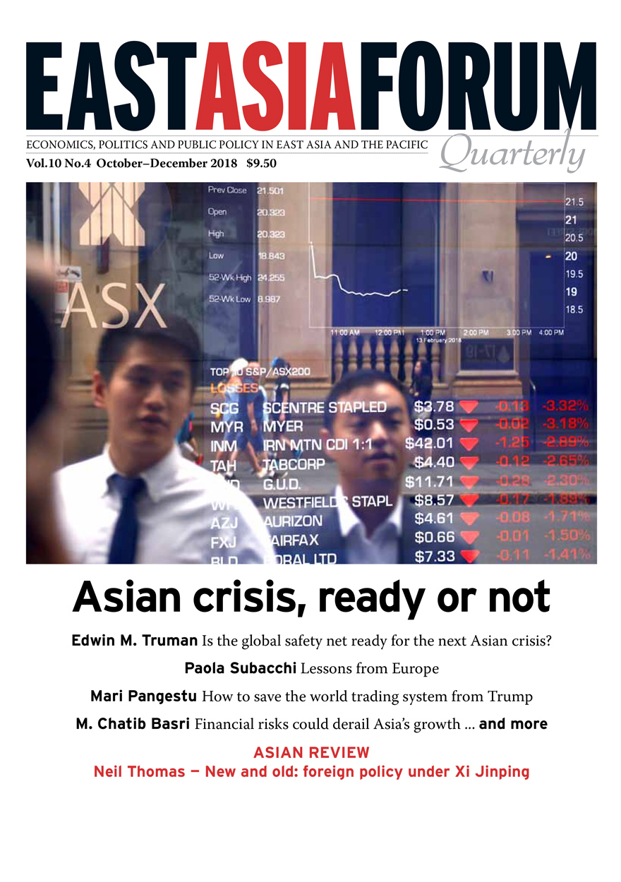 East Asia Forum Quarterly: Volume 10, Number 4, 2018